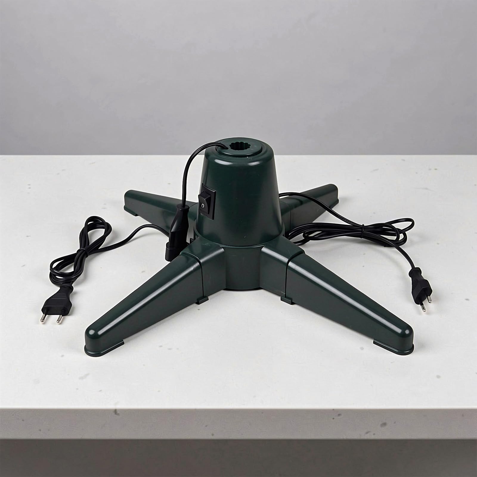 OSALADI Elektryczna obrotowa podstawa choinki z otworem 2,2 cm