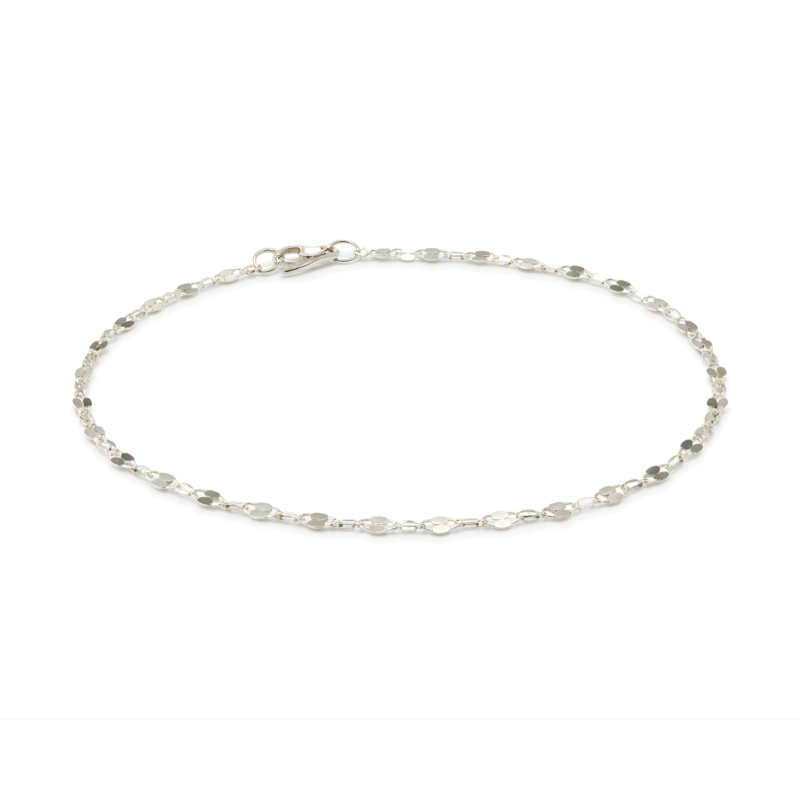 Sushmé925 Pure 925 Sterling Silver Anklet for Women | Rhodium Plated Minimal Chain Anklet | Adjustable 8 + 2.5 Inch | Lightweight Elegant Daily Wear | Fine Jewellery Gift for Women Girls (SAANL19-011)-image-17