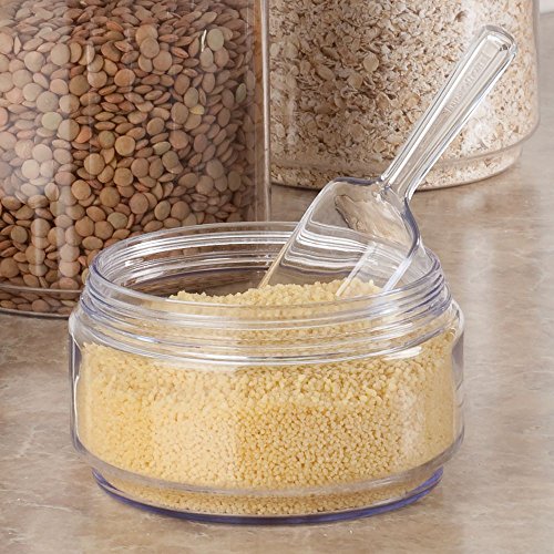 Idesign Plastic Scoop Measuring Cups – Set Of 4, Multiple Sizes, Pet Food, Coffee Grounds, Versatile Scoop, Clear #TOP3