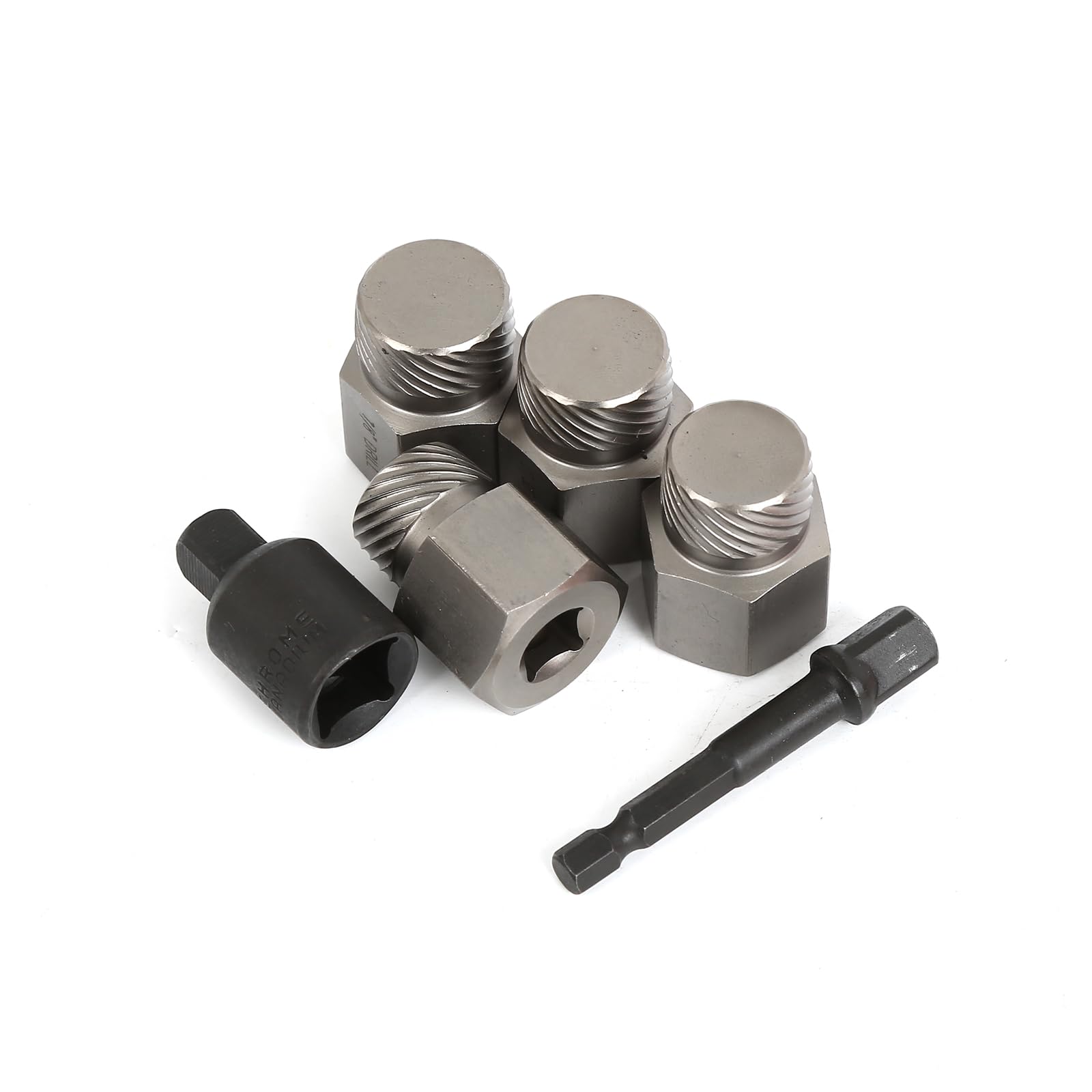 Juego de extractores de Tornillos, 27 Piezas, 3/8" de Pulgada, Juego de extractores de Pernos de fácil extracción, multiestrías, para Quitar Pernos, Tornillos y espárragos Rotos