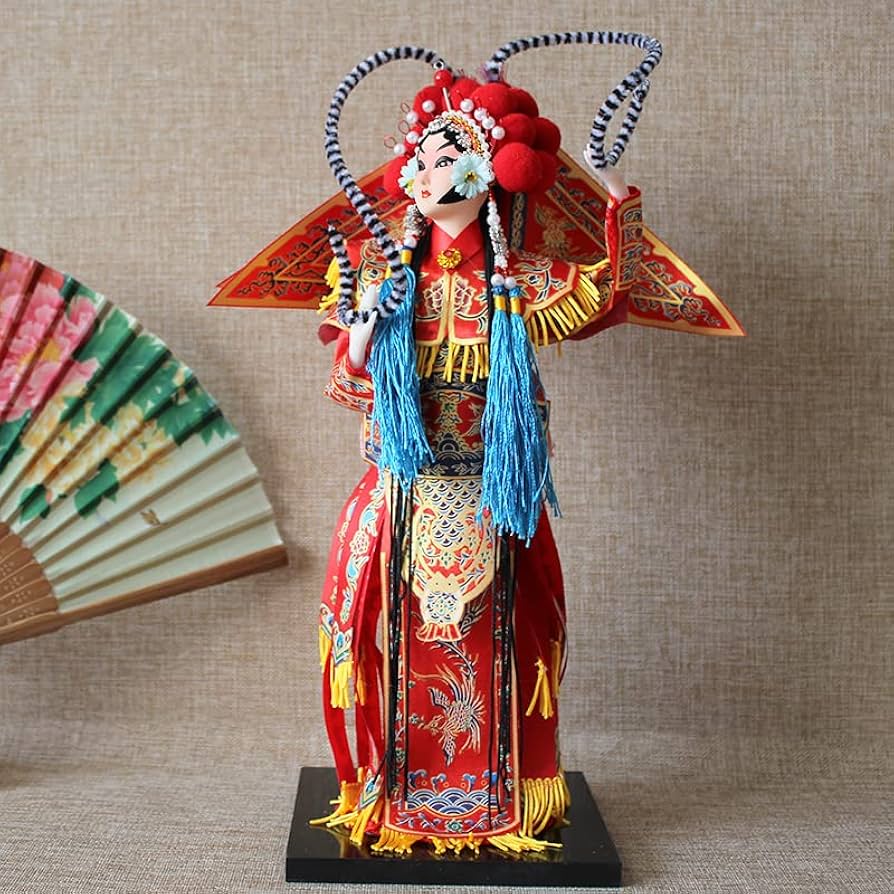 Amazon.co.jp: 中国風京劇人形置物絹人形北京特色贈り物外国人絹