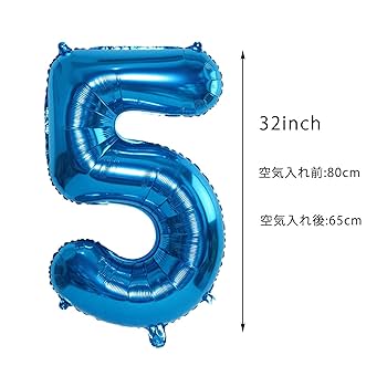 Amazon | ブルー 誕生日 数字 バルーン 1PCS 青い ナンバー