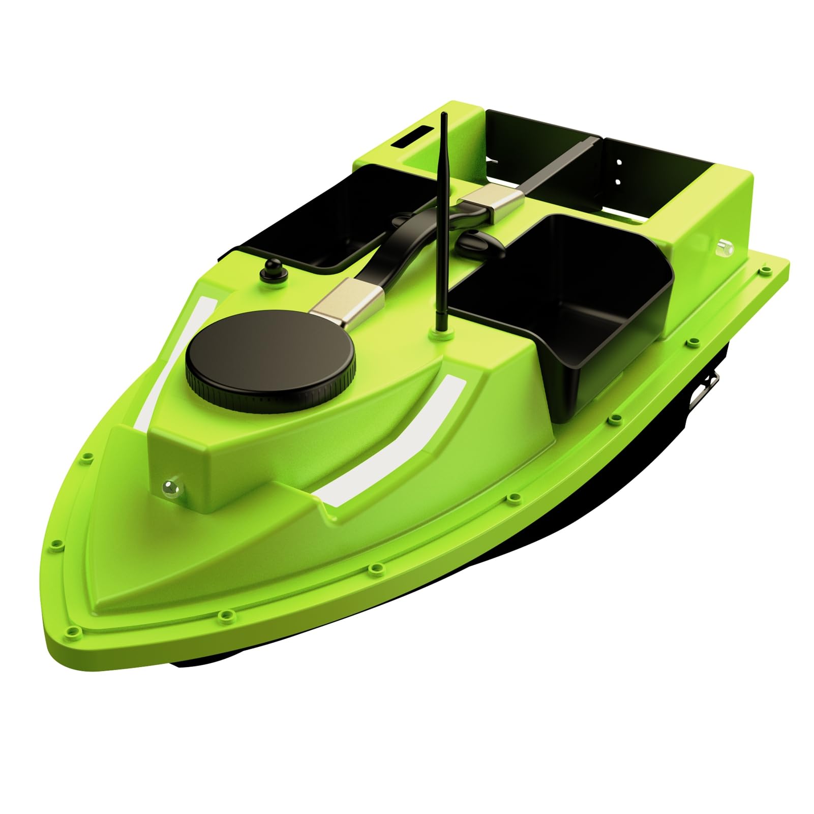 Kavolet Barco de Cebo de Pesca con Control Remoto, Carga 2KG, 500M, con Puntos Piloto GPS para una Experiencia Pesca Suave, Color Negro (12000mAh)
