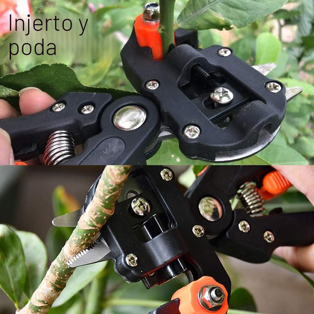 Jardín Injerto Kit, Profesional Tijeras Injertar para Planta Flores Árboles Frutales Ramas, Podadora Cortar Tijeras Jardinería Herramienta de Injertar, Garden Grafting Tool Kit
