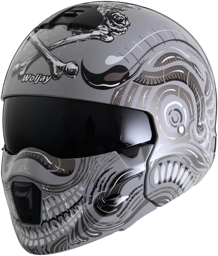 Full face Open Face Helmet Modular Motorcycle Helmets with LED Light for Unisex-Adult Cruiser Scooter Street Bike DOT Approved Full face Open Face Helmet Modular Motorcycle Helmets with LED Light for Unisex-Adult Cruiser Scooter Street Bike DOT Approved