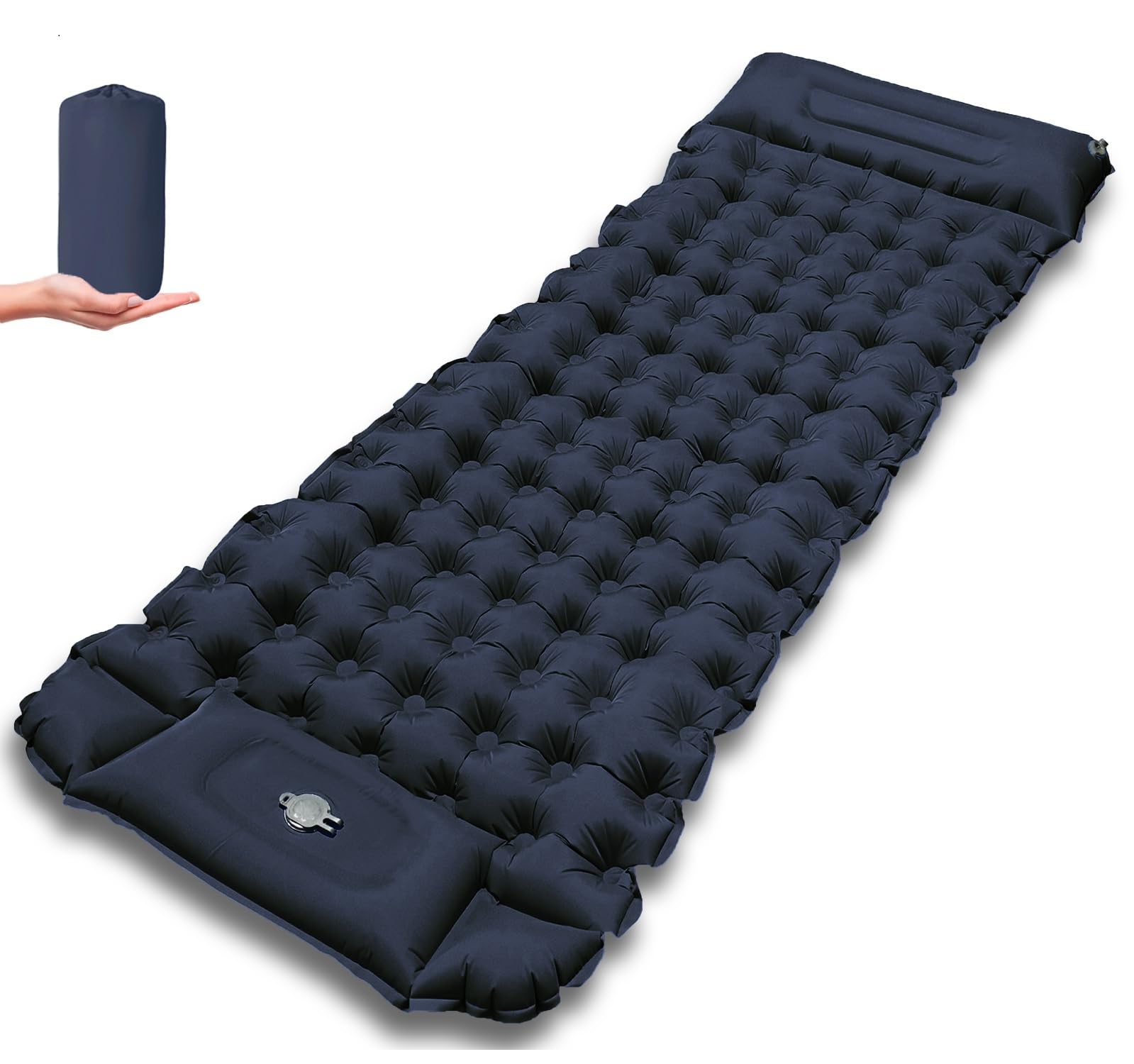 Materassino Campeggio,Materassino Autogonfiante,Letto Gonfiabile da Campeggio Ultraleggero per Escursionismo,Zaino in Spalla,Amaca,Tenda,Campeggio (2328Blu marino)