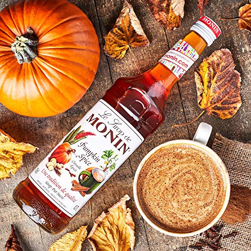 Monin Jarabe de calabaza de 70 cl, juego de 6 unidades – Spiced Pumpkin Syrup Flavouring para bebidas - Imagen 3