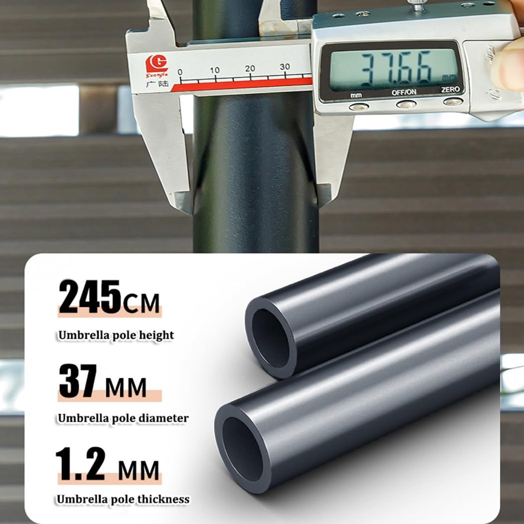 250cm Ombrellone Mezzaluna A Parete da Giardino, con Manovella, Protezione UV per Terrazza, Patio, Balcone, All'aperto(Wine Red)