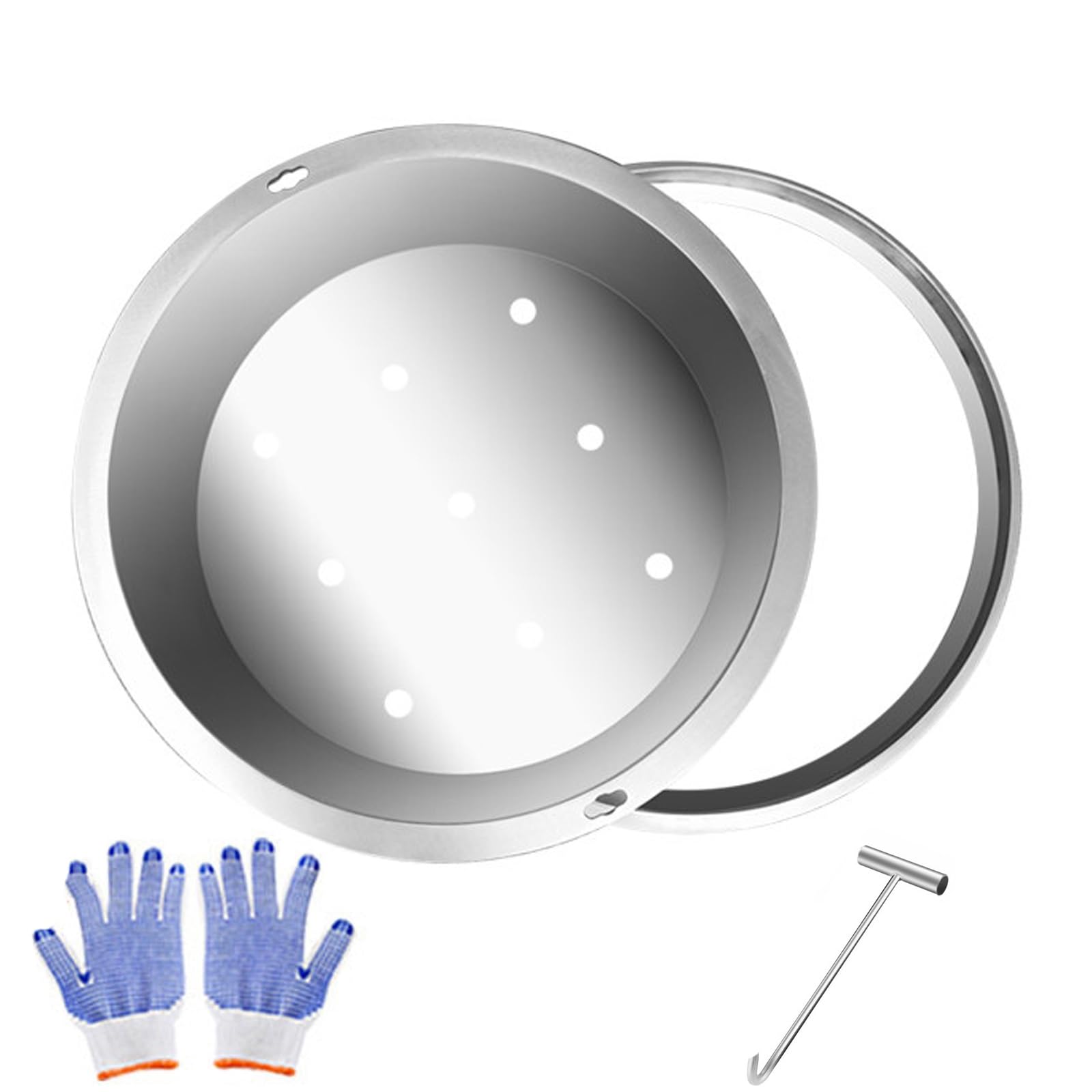 GJMSSMY Durable Round HeavyDuty Stainless Steel Manhole Cover & Invisible Septic Tank Cover for Yard Pavement & Sidewalk80x80cm (31x31in)