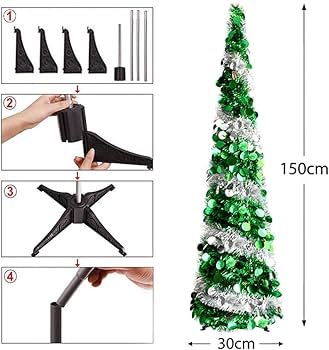 Amazon.co.jp: クリスマスツリー 折りたたみ 150CM クリスマス飾り