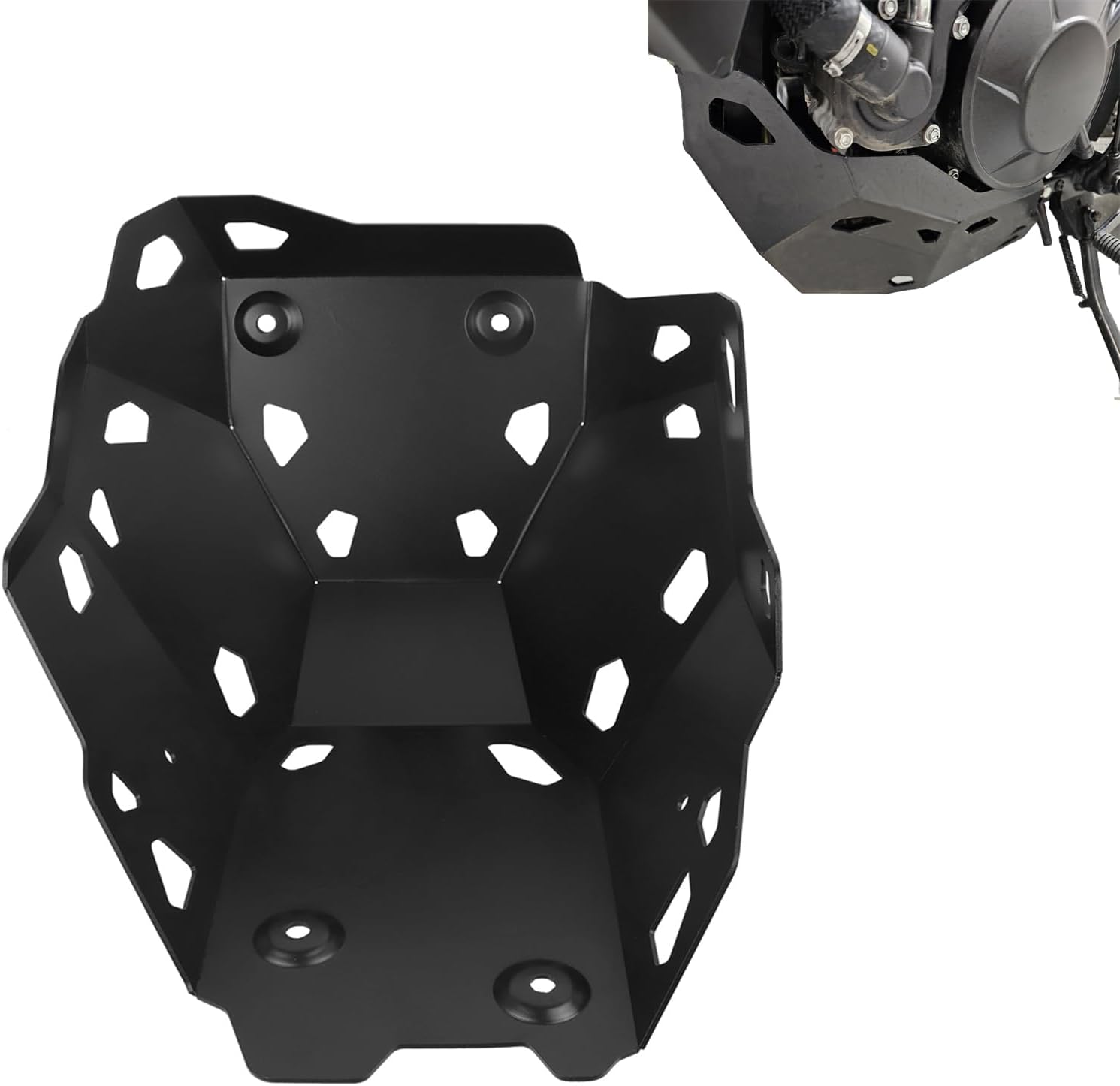 CHIFUN Skid Bash Plate Replacement for Honda XL750 Transalp XL 750 2022 2023 2024 2025 Motorcycle Lower Engine Guard Bottom Protection Aluminum Belly Pan Black