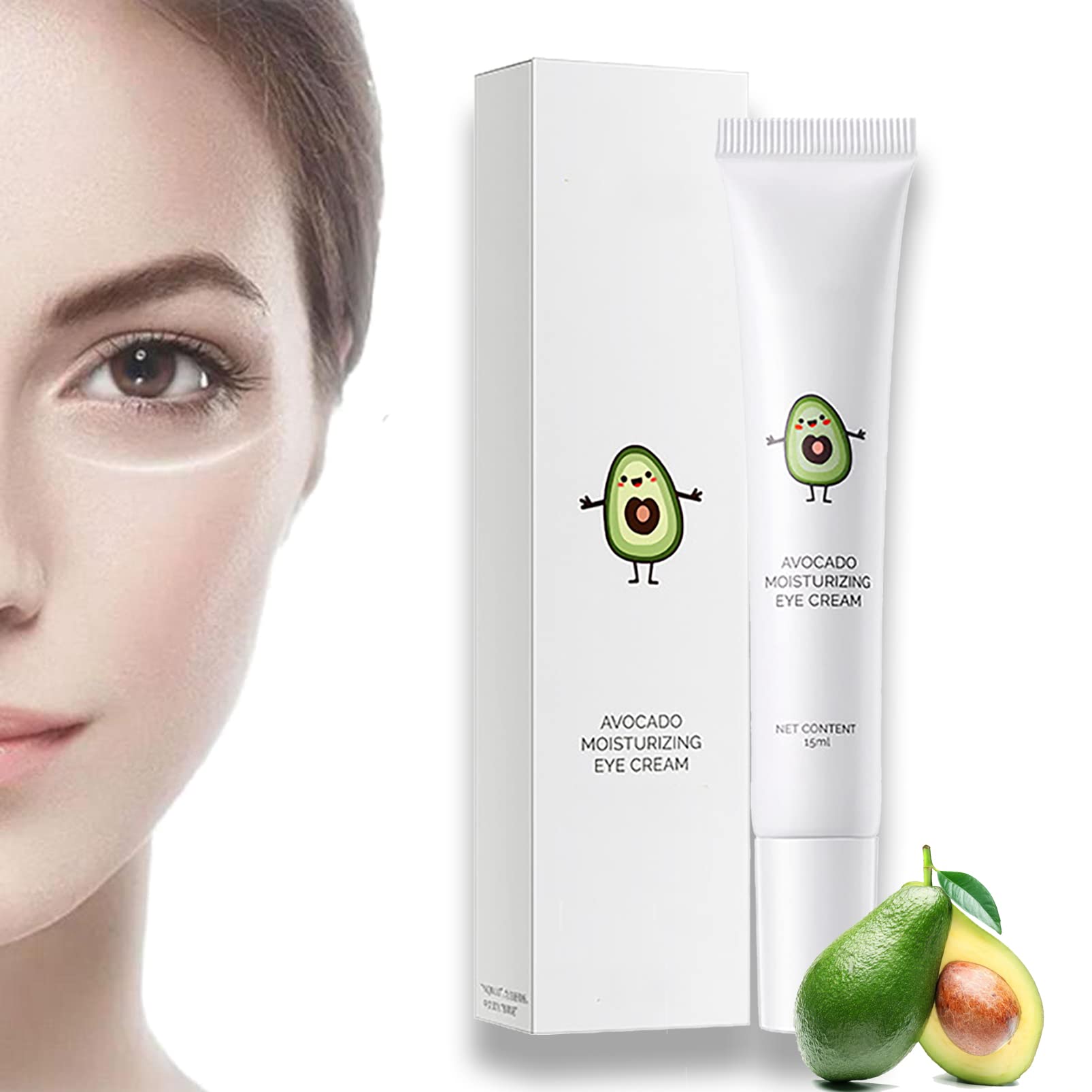 Eye Cream Anti Aging - Eye Cream for Dark Circles and Puffy Eyes - Under Eye Cream Avocado Skincare Remove Fade Fine Line - Moisturize Hydrate Improve Women Eye Contour - Firm Lift Repair Treatment