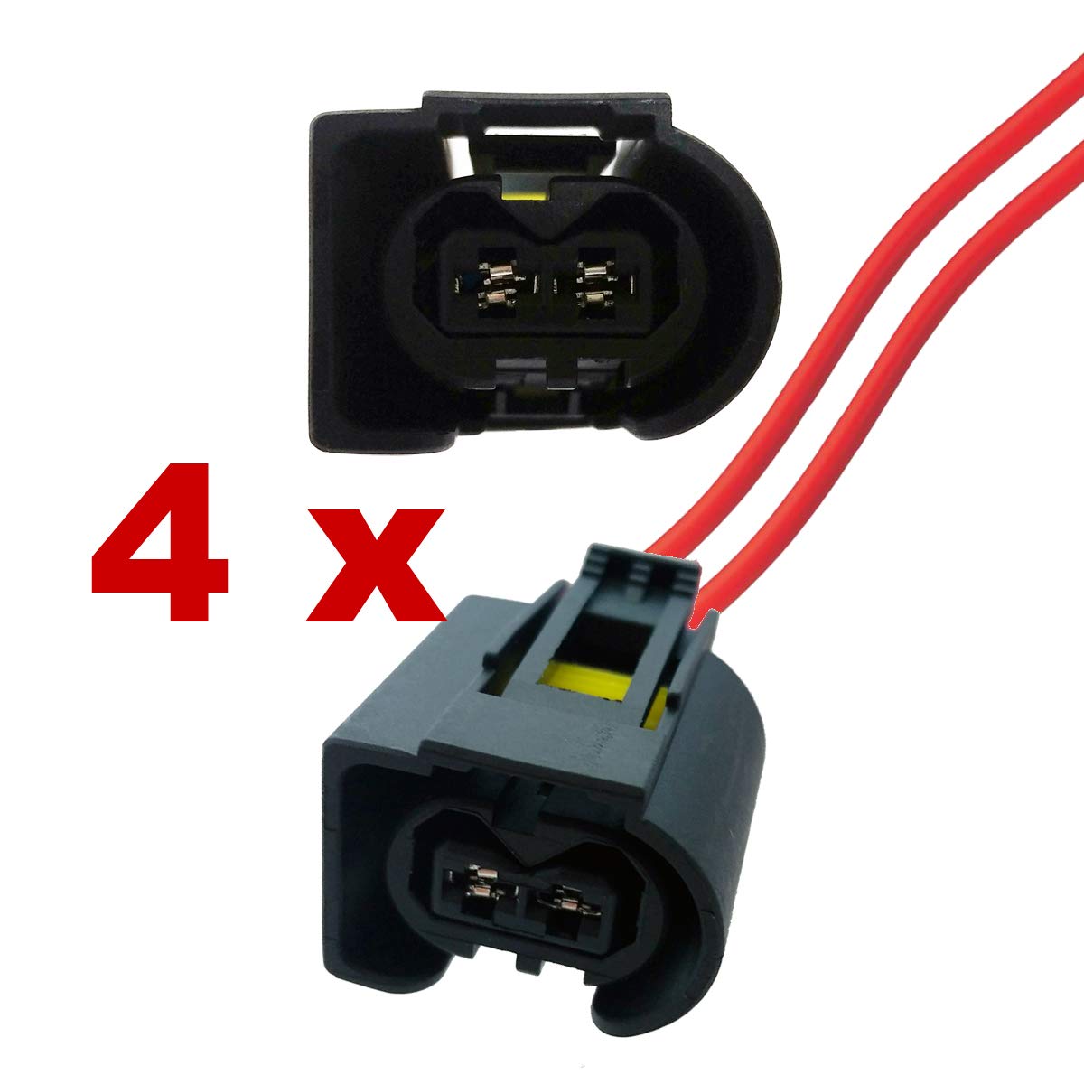 Reemplazo inyectores conector el diesel - BOSCH A1685452928 con cable (4 x FEMALE) L-BW50290937, 1967412-2 | L-BW50290937, 1967412-2