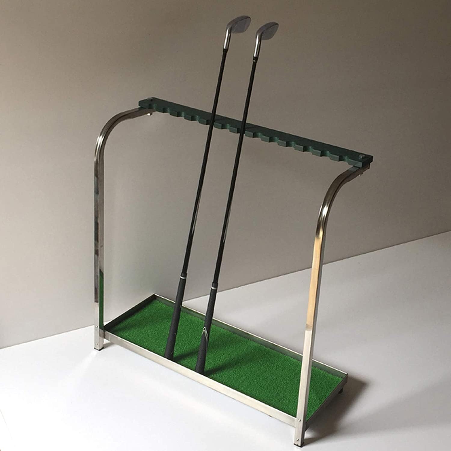 Golf Club Storage Stand Holder for Men/Golfer, Easy Assemble 9/13-Hole Garage Golf Club Organizer Rack with Lawn Mat, for Outdoor/Indoor