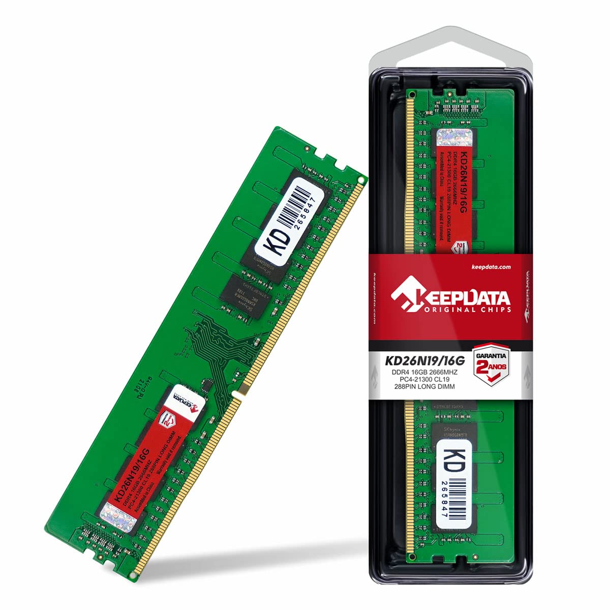 DDR4-2666(PC4-21300) 16GB×2枚 288Pin SAMSUNG 16GB DDR4 PC4-21300, 2666MHZ, 288 PIN DIMM, 1.2V, CL 19