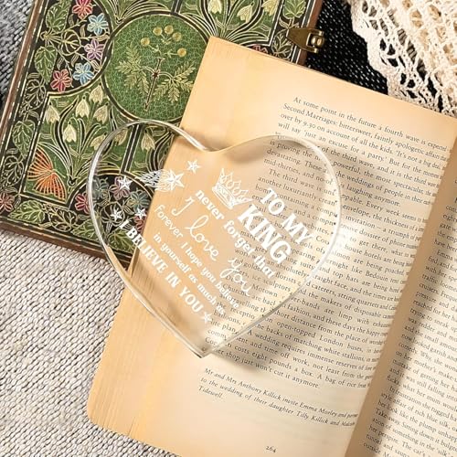 Image of Gifzy Gifts for Boyfriend, Valentines Day Gifts, Anniversary I Love You Gift for Him Boyfriend, Men's Heart Shaped Acrylic Block -Fathers Day Birthday Gift for Him Boy friend Husband