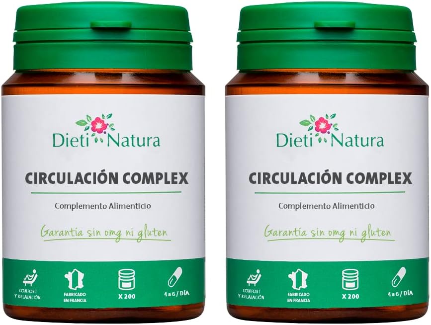 Dieti Natura 200 Cápsulas de Circulación complex (Pack de 2) Cápsulas a Base de Castaño de