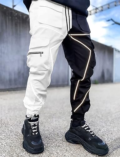 Miniatura 3 de Pantalones cargo para hombre, hip hop, techwear, harem, pantalones deportivos con bolsillos, para correr, punk