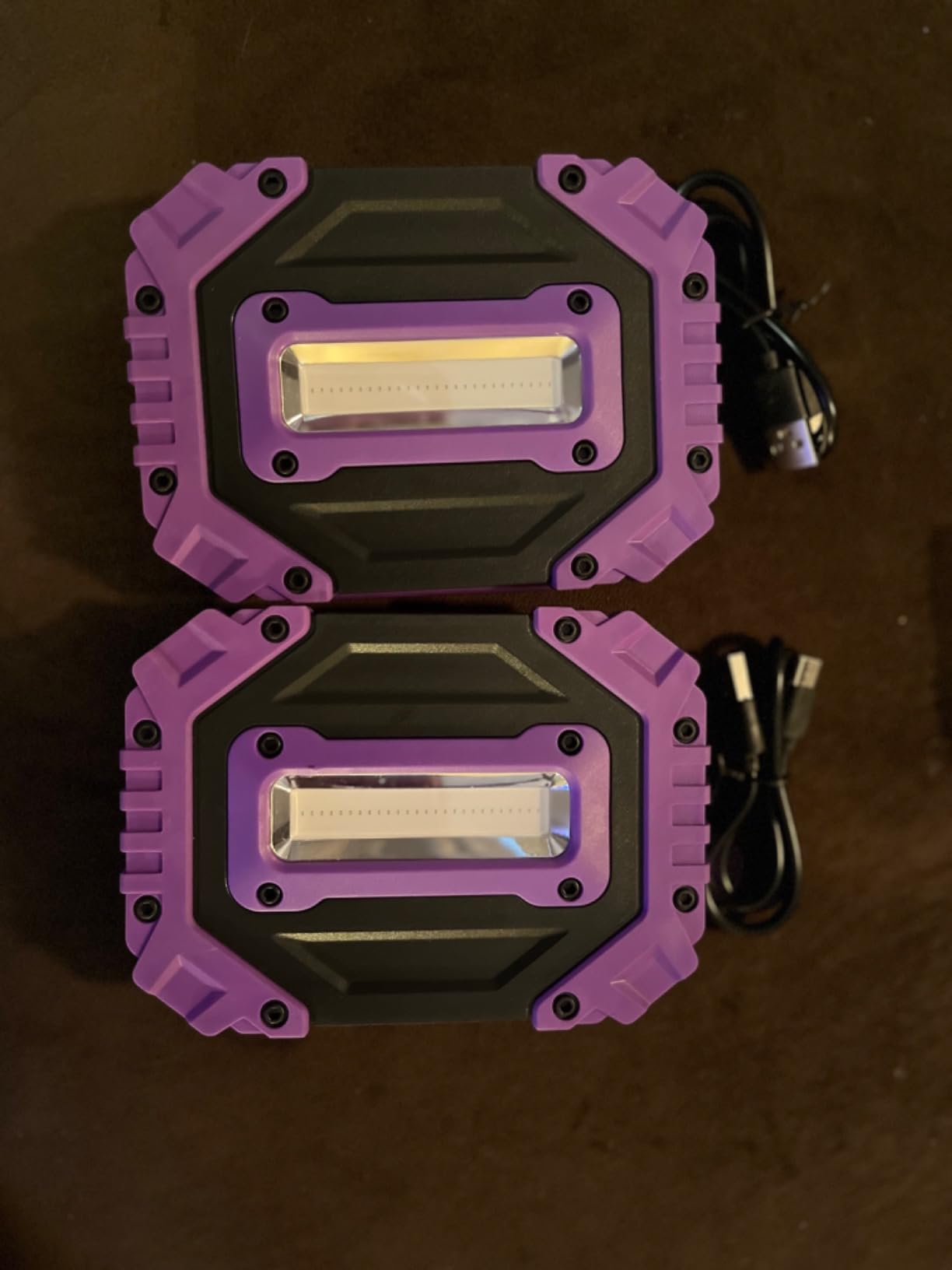 roperry 2 Pack Rechargeable Black Light, 5000mAh Cordless Battery