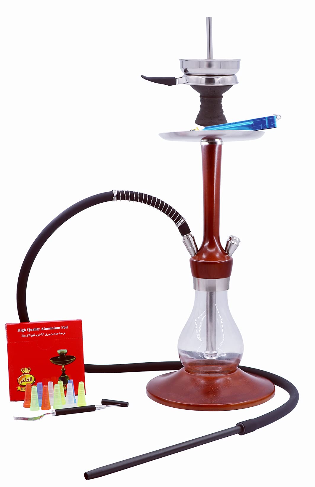 WOKHACH Hookah Set Modern 24.5" Hookah Complete Set Luxury Shisha Kit