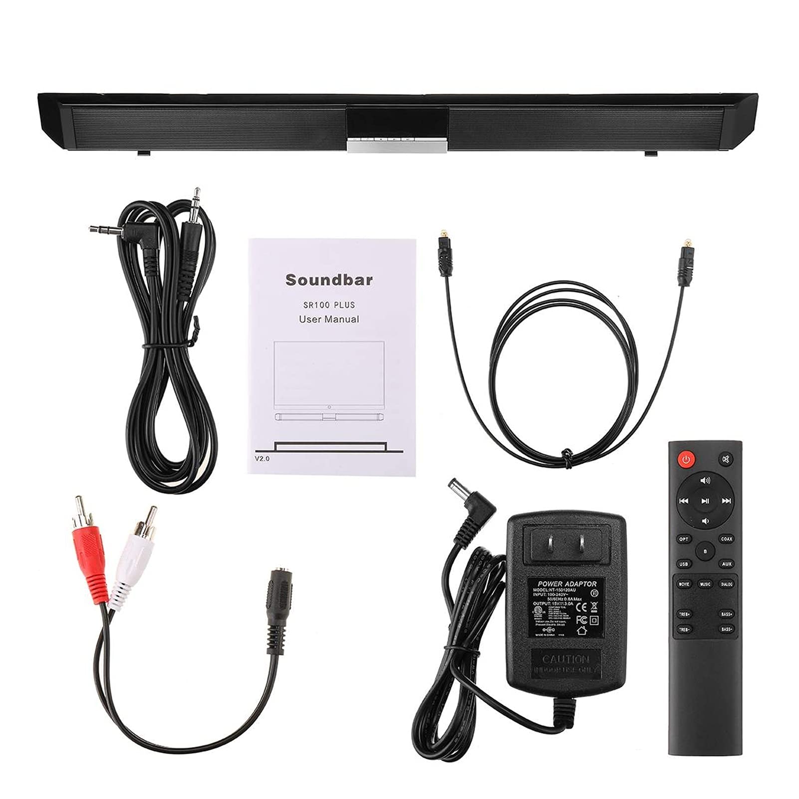 40w 87cm TELEVISOR Barra de sonido Bluetooth Wireless Bluetooth Home Theatre Systems Sound Bar Subwoofer Sound Bar con el teatro inalámbrico remoto