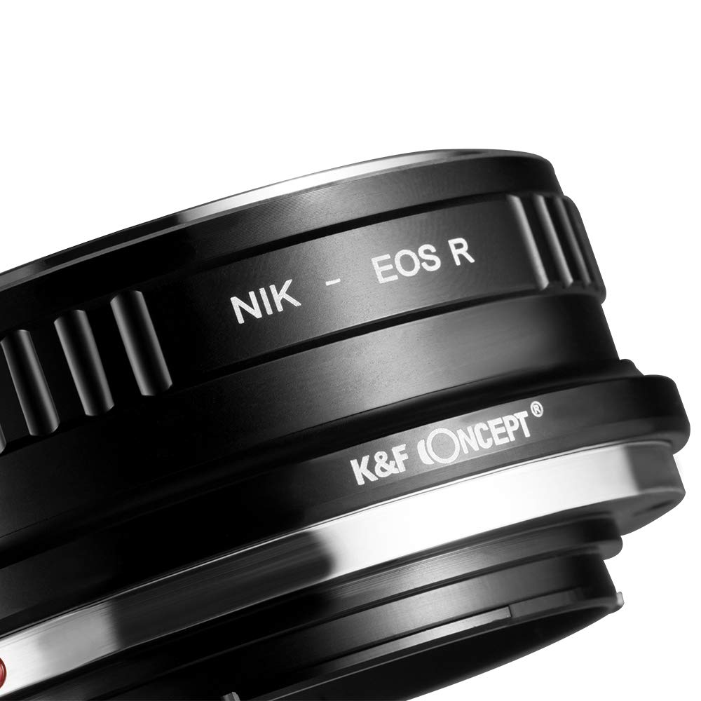 K&F CONCEPT NIK-EOS R Adaptateur de Monture d'objectif Compatible avec Objectif compatibile Con Nikon F/AI/AIS/D/AF-S et appareils Photo EOS R