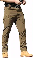 Calça masculina tática elástica resistente à água para uso ao ar livre