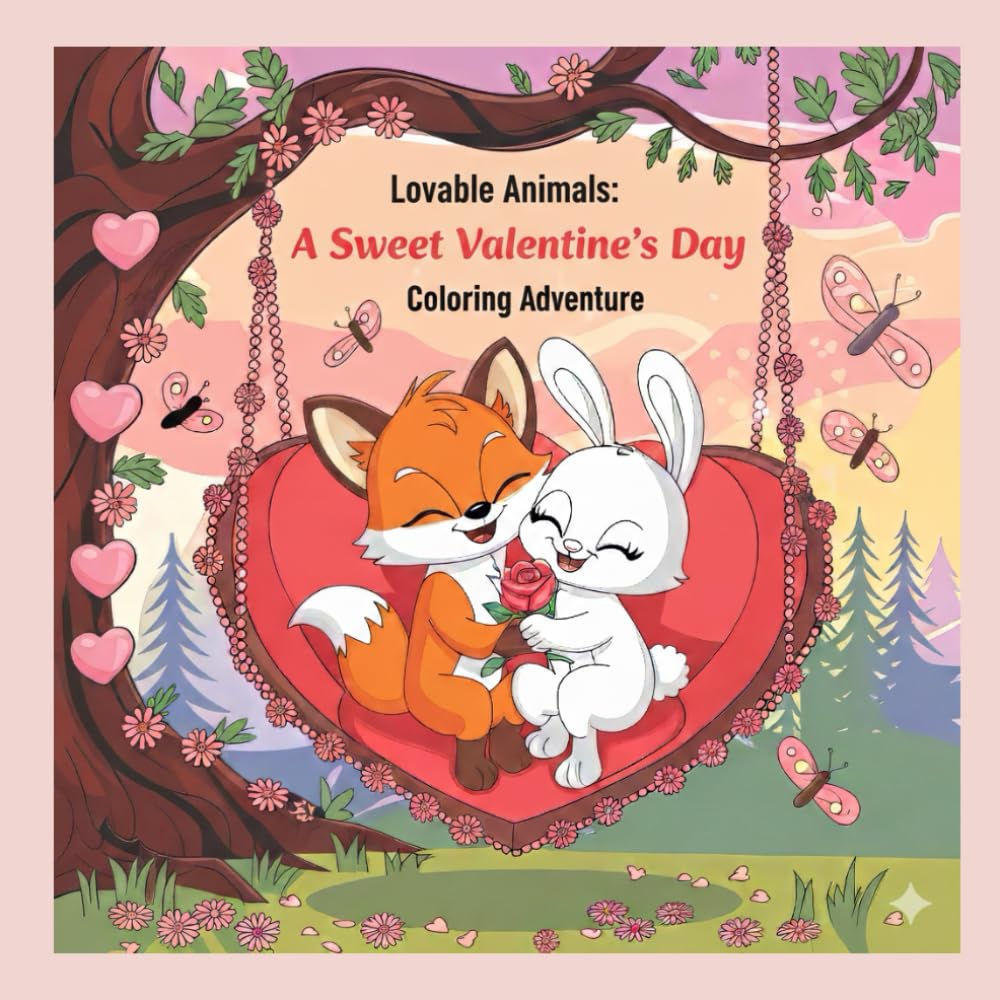 Lovable Animal: A Sweet Valentine's Day Coloring Adventure