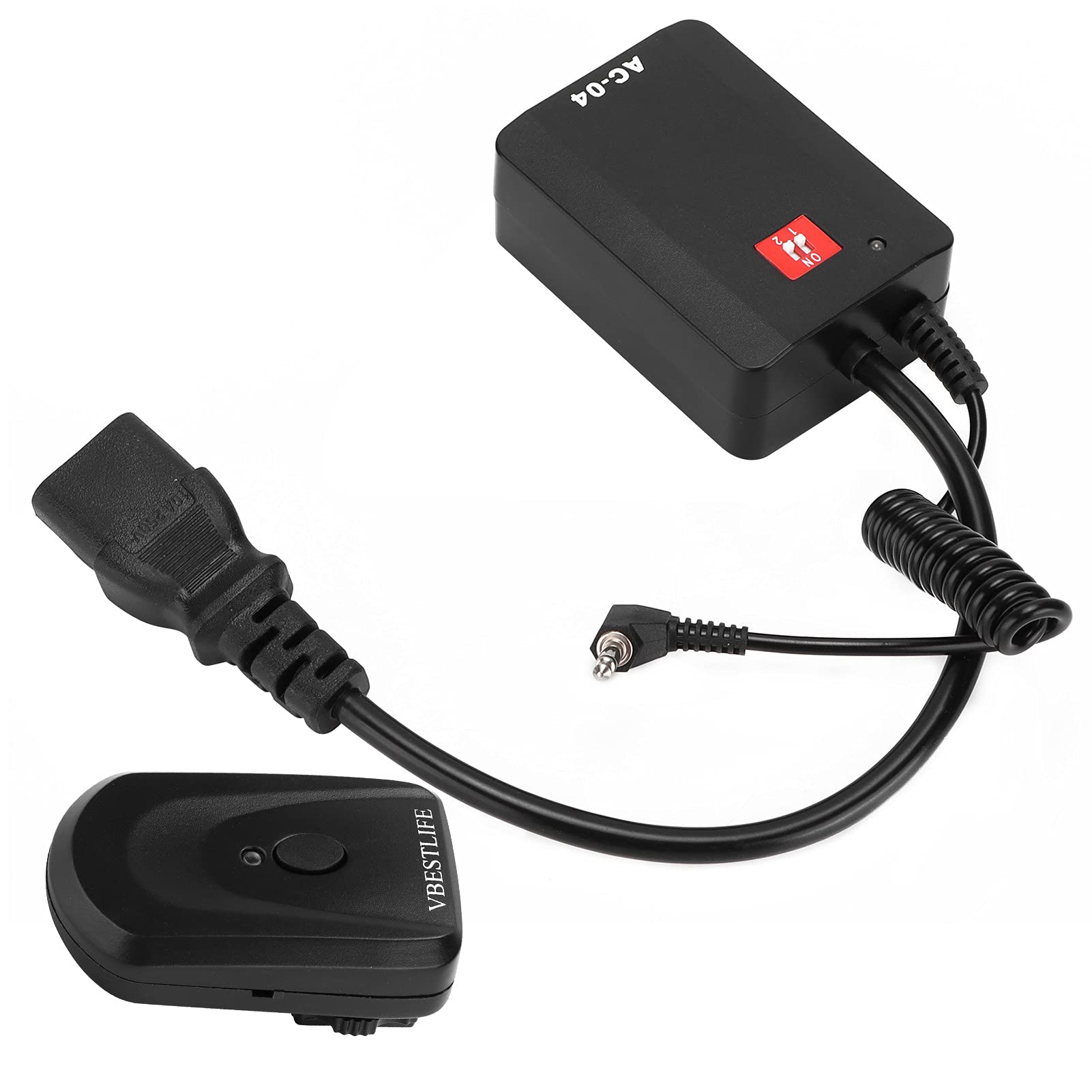 Déclencheur de Flash 4 Canaux, Récepteur de Déclenchement de Flash de Studio sans Fil avec Alimentation Secteur, adapté aux Appareils Photo, Distance de Travail de 30 M,
