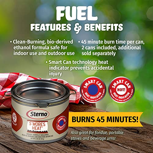 Sterno S'mores Heat Fuel Cans (2 Pack), Silver #TOP1