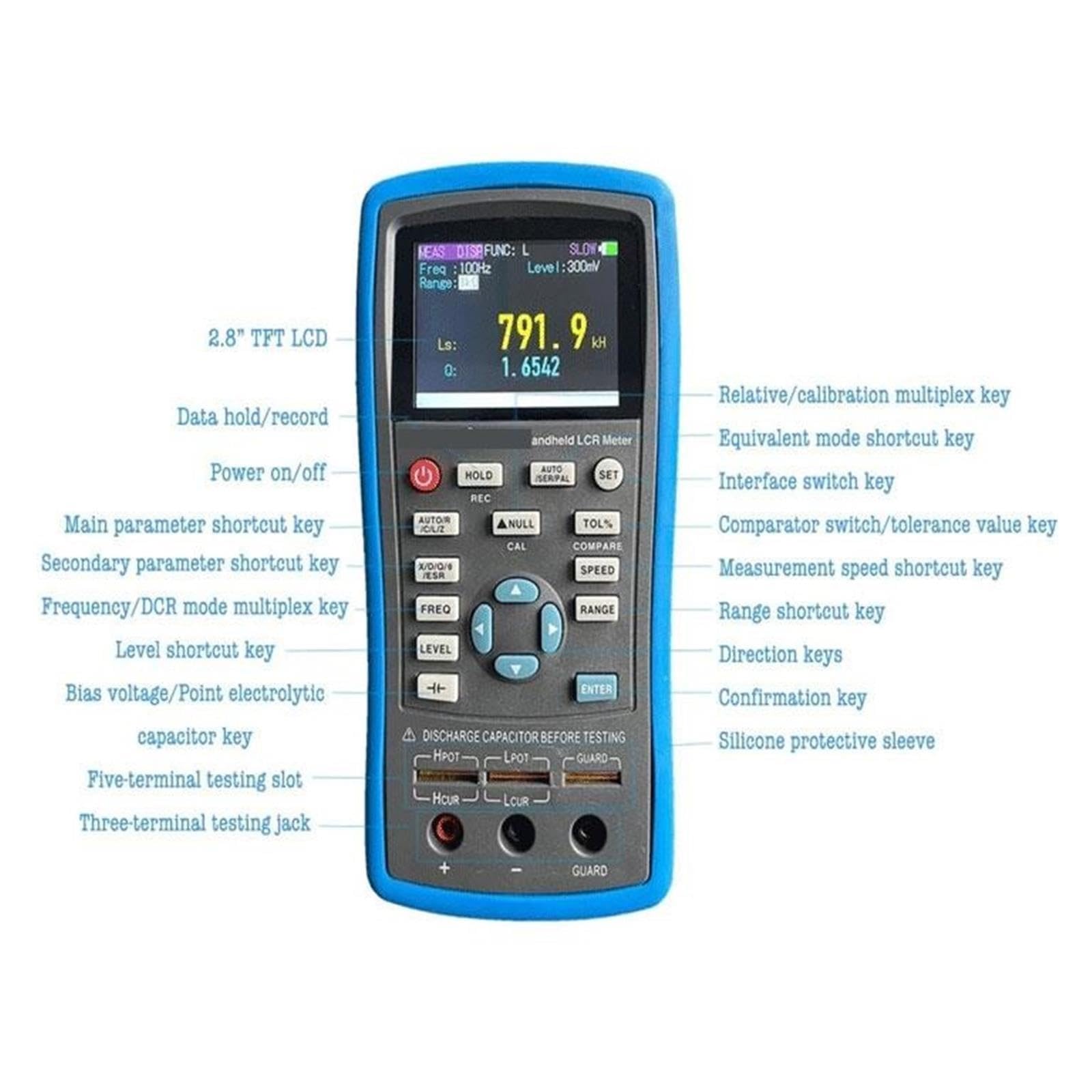 ET430 Medidor LCR Digital Portátil Instrumento De Capacitancia Digital Multifunción