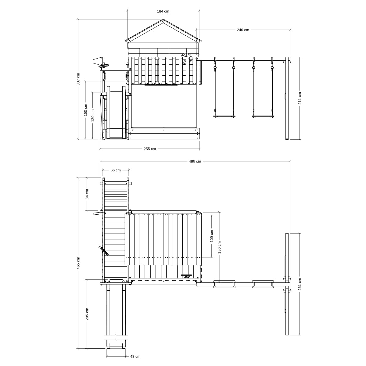Disney's Der König der Löwen Quest Spielturm von Wickey - Klettergerüst, Kletterturm, Gartenspielgerät für Kinder - Outdoor Garten Spielplatz aus Holz mit Sandkasten