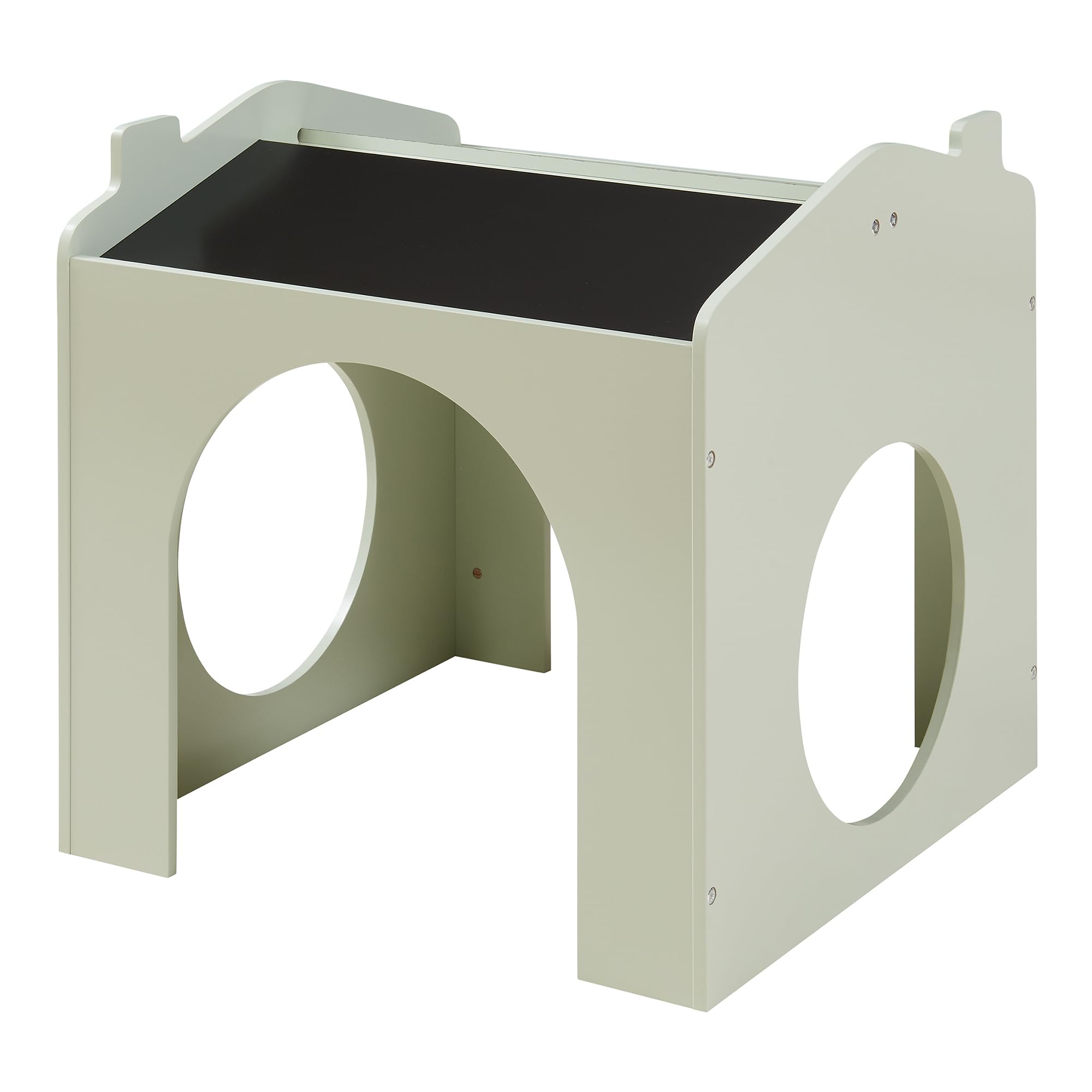 [en.casa] Set Tavolo e Sedie per Bambini Tavolino a Forma di Casetta con Lavagne Inclinate Arredo Creativo Mobili per Cameretta a Misura di Bimbi - Menta Verde