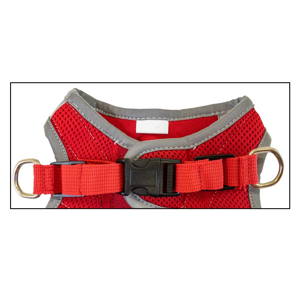 croci Reflective Hiking Harness, X-Large, Red - Image 3