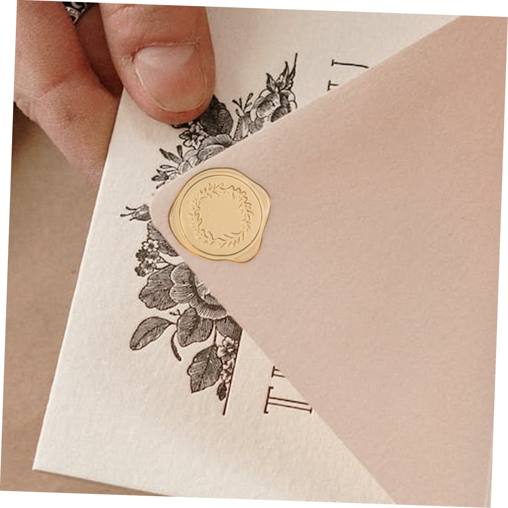 LALAFINA 12fogli Adesivi Auto-adesivi Ceralacca Per Decorazioni Colorati Per Biglietti Buste e Inviti Matrimoni Facili Da Applicare e Riutilizzabili