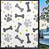 Pet Glass Decor Removable Footprint Paw Beauty Image Light Blocking Removable Paint Print Heat Block