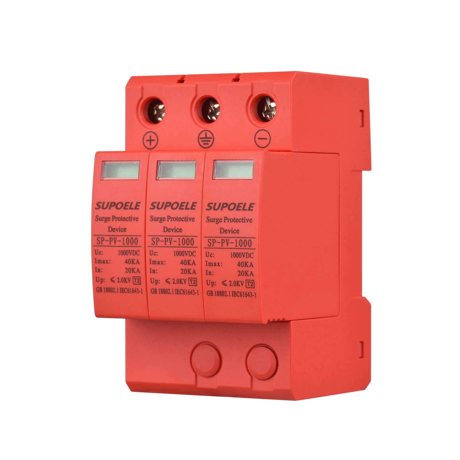 Conception modulaire haut de gamme pour ce parafoudre 3P Domary DC 1000V - 3