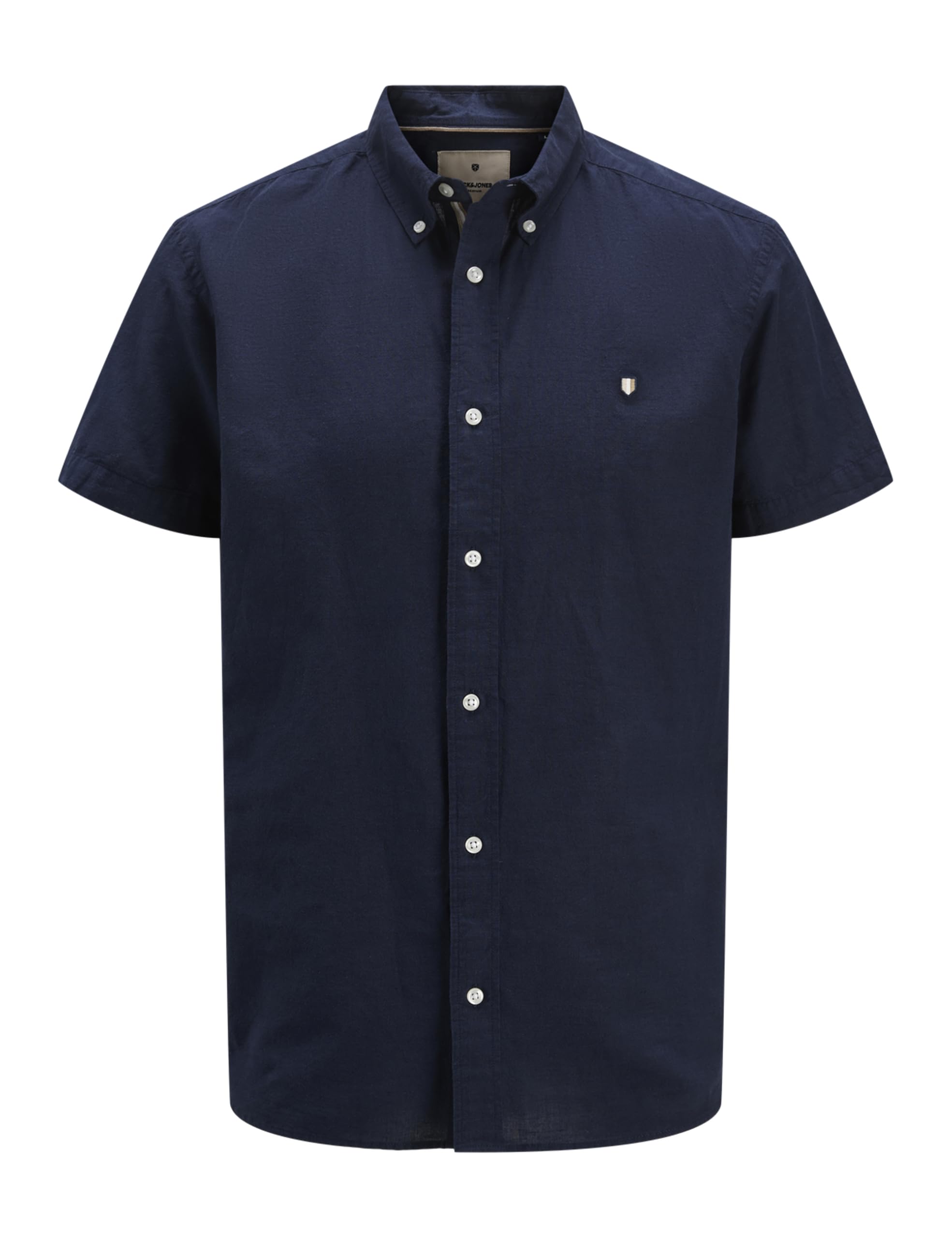 JACK & JONES Men's Jprblusummer Shield S/S Shirt, Maritime Blue, S