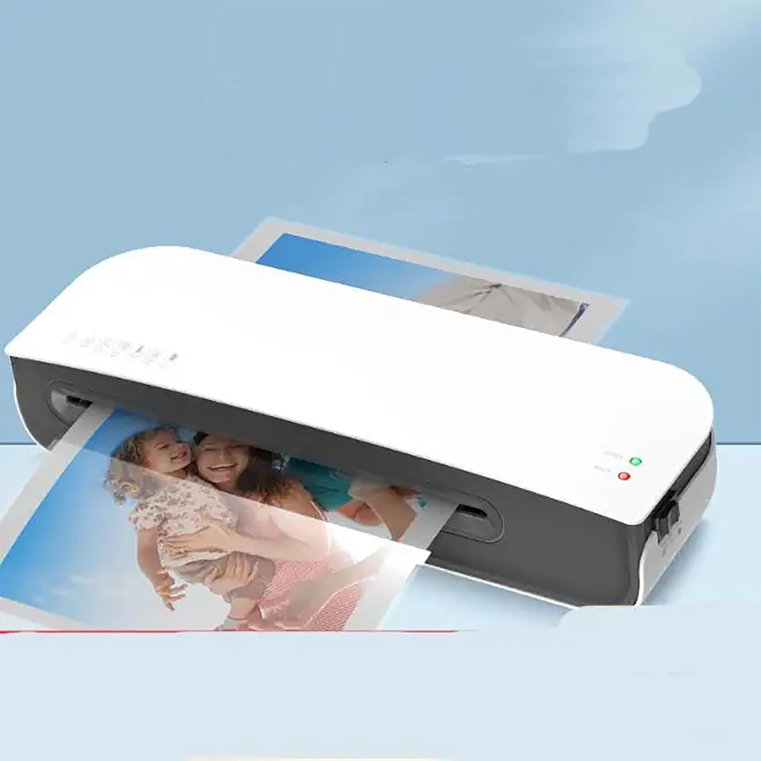 Laminator Machine, Portable Thermal Laminator with Indicator Light, Fast Warm-up and Two Heating Modes, 3 Minute Warm-up and Never-Jam, Low Noise and Easy to Carry, for Home, Office, School