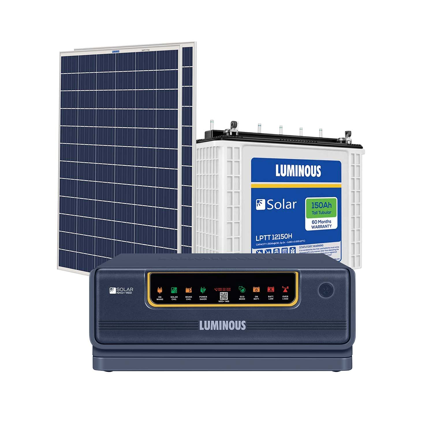 Luminous NXG1400 + LPTT12150H 150Ah 1No + 160Watts Solar Panel 2Nos (Poly) (B07H3YF2RK) Amazon Price History, Amazon Price Tracker