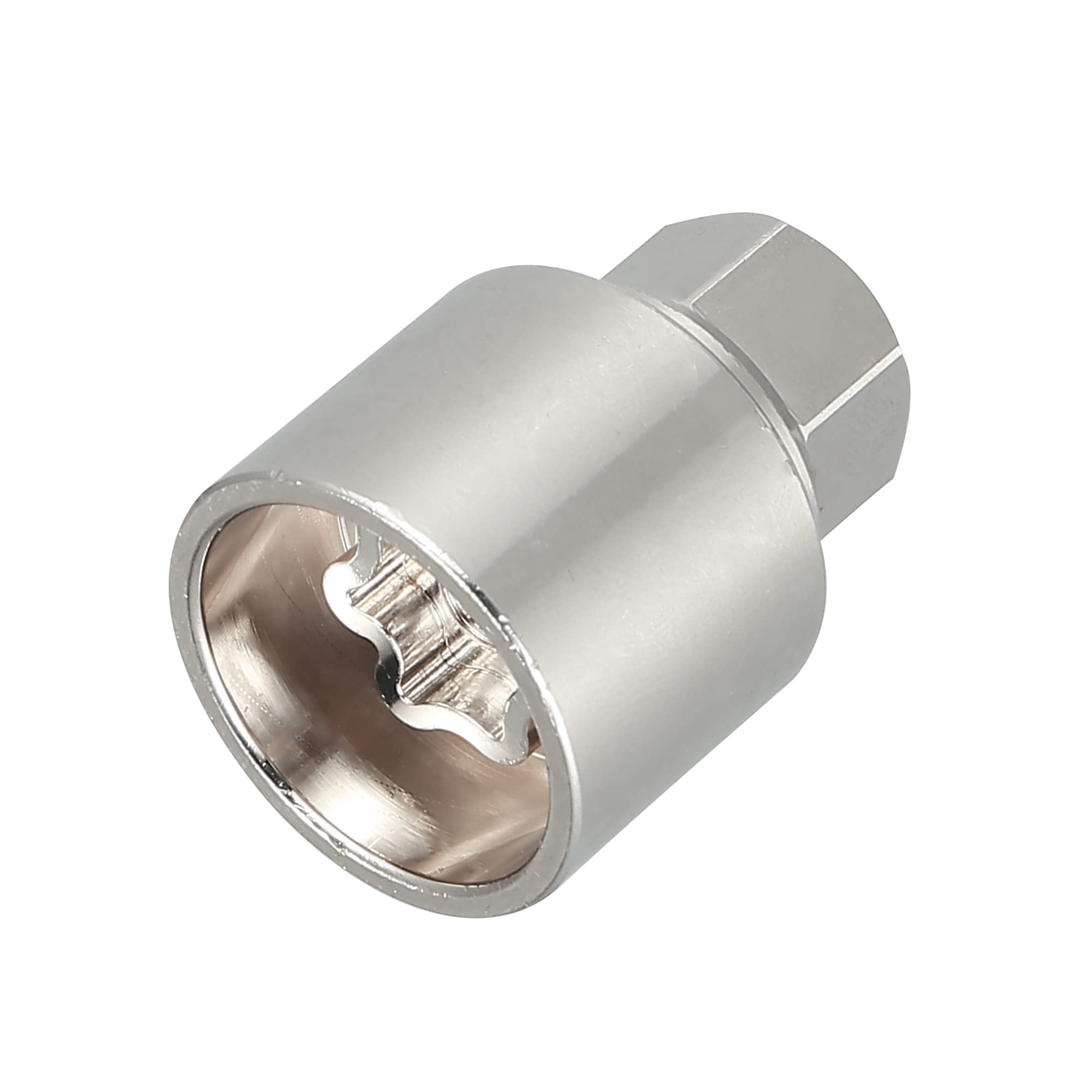 X AUTOHAUX 523 Clé Antivol De Roue Pour Volkswagen Touareg 1 Pièce | Couleur Argent, Matière Métal, 3,9x2,9cm, Ø Int. 2,4cm, Pour VW Scirocco Magotan Phaeton Tiguan, Retrait Antivol Roue