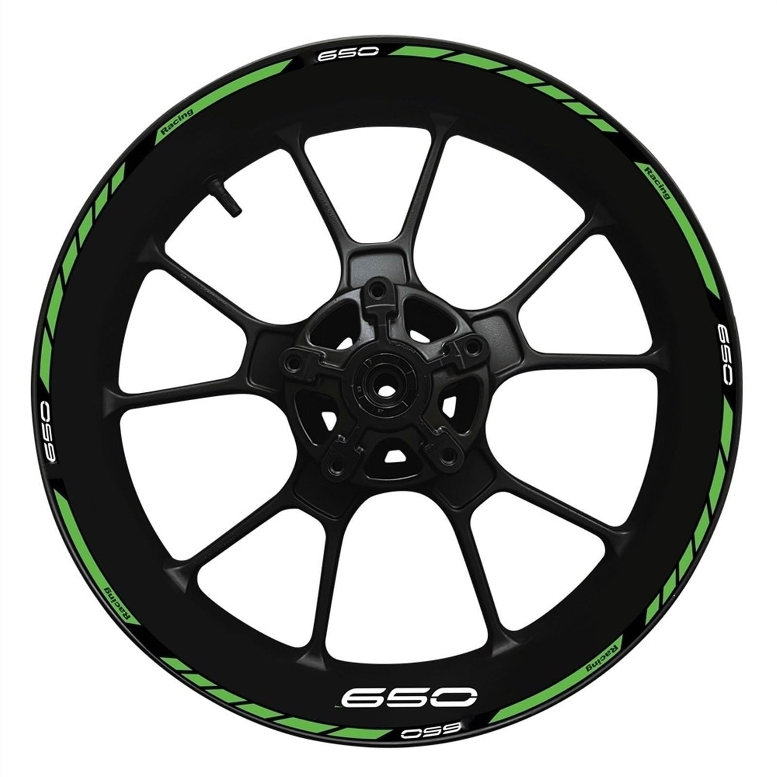 Stickers Motorcycle Wheel Stickers Reflective Rim Motorbike Waterproof Decals for Kawasaki Z650 Z 650(Style 29)
