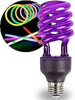Kit Festa Lâmpada Luz Neon Negra 36w E 10 Pulseiras Fluorescente (110)