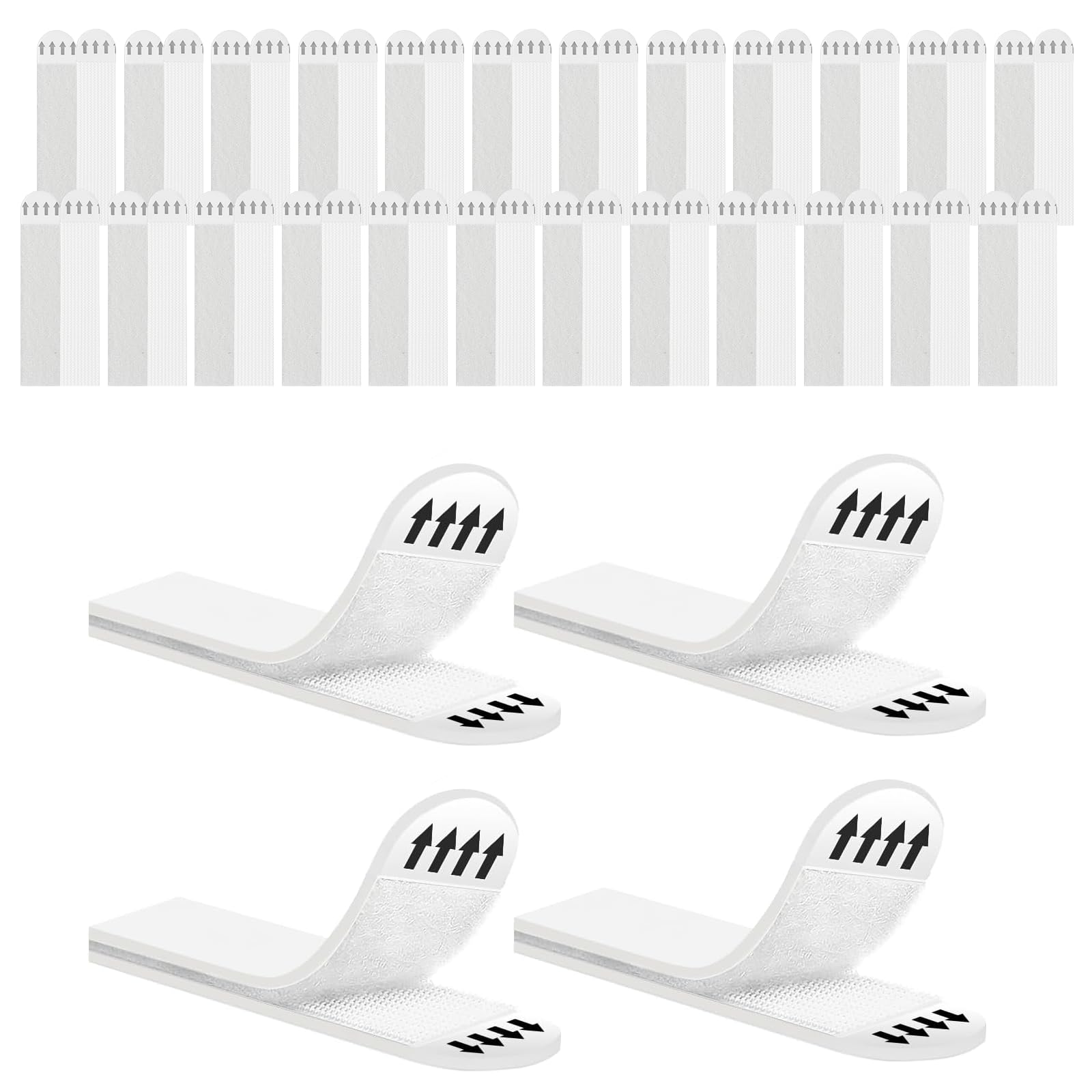 Picture Hanging Strips, 72 Strips 36 Pairs Heavy Duty Adhesive Wall Stickers, No Nail Damage Free Mounting Tape for Picture Frames, Posters, Canvas Wall Art and Mirrors, 16x70mm