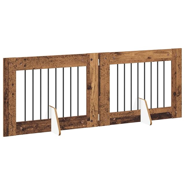 Foto 8 de 8 de vidaXL Puerta para Perros Plegable con Soportes 4 uds. 321 cm