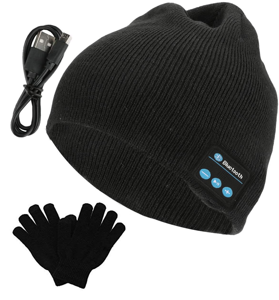 Bonnet En Laine Avec écouteurs Bluetooth Intégrés - Rechargeable USB - Neuf