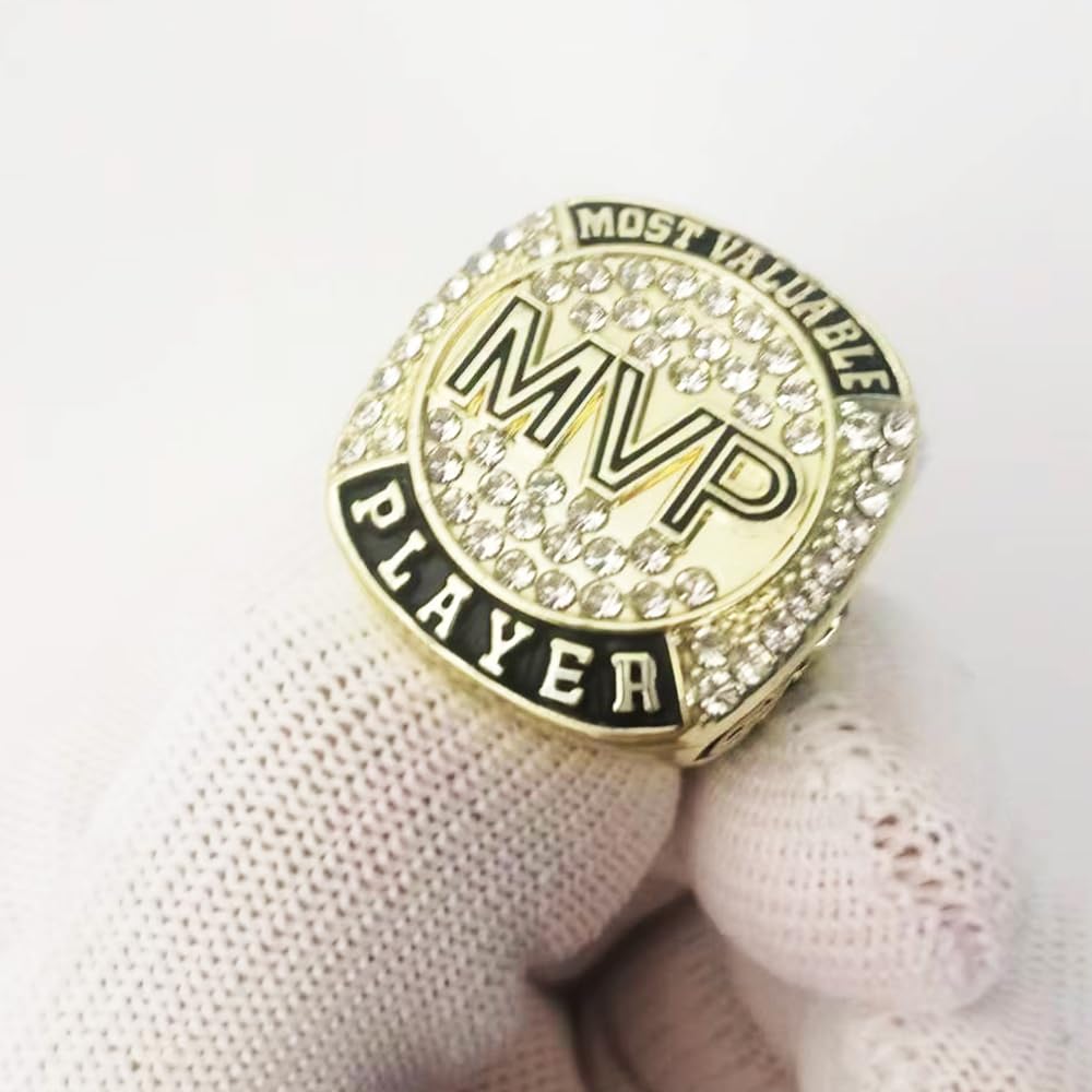 6 Stück MVP-Ring, Baseball, Fußball, Basketball, Klasse, High School, College, Eishockey, Sport, Meisterschaft, Trophäe, Ring für Gewinner, Turnier, Team, Auszeichnung, Geschenk