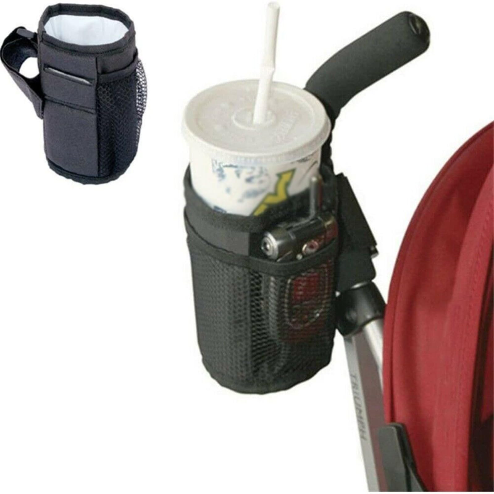 Soporte Universal para Botellas de Bebidas, Andador portátil con Soporte para Bebidas para Silla de Ruedas, Andador de Rodillas, Cochecito