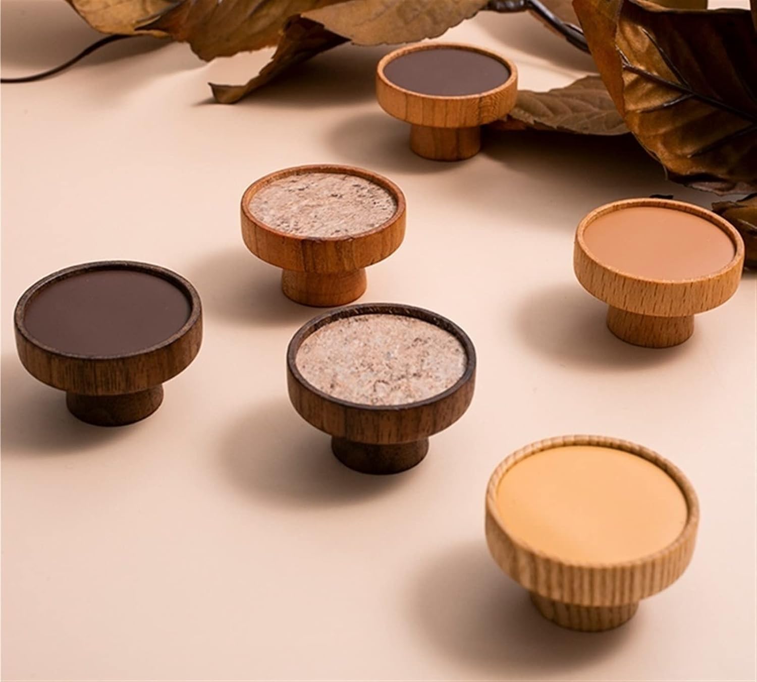 Furniture Handles Wardrobe Dresser Knobs Cupboard Cabinet Drawer Round Pull Room Knob 1Pcs (Color : W-0345-ash x 1pc)