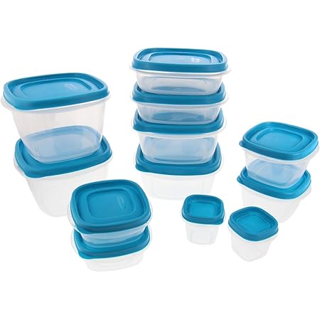 Rubbermaid Food Storage Containers w/Easy Find Lids System - Stain Resistant BPA-Free Tritan Plastic - Great for Storing Leftovers & Staples - 24 Piece Set - Blue